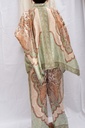 Chemise en soie avec motifs - Vert d'eau — photo 3