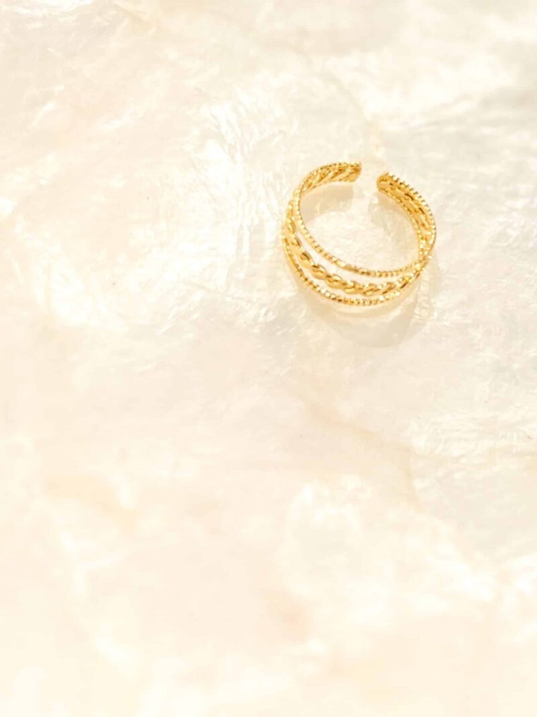 [bague-sidonie-aby] Bague ajustable plaqué or - By Sidonie - Aby