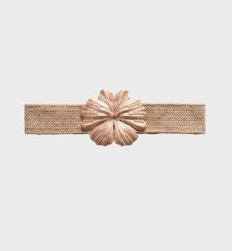 [SA2848-BRONZE-85] Ceinture avec boucle doré - Manu - Bronze (85)