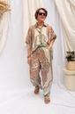 Chemise en soie avec motifs - Vert d'eau
