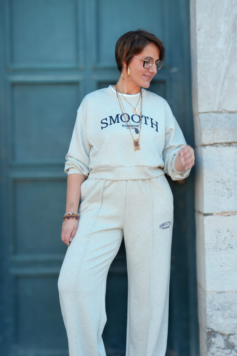 Ensemble blazer oversize et pantalon large avec bandes latérales - bordeaux